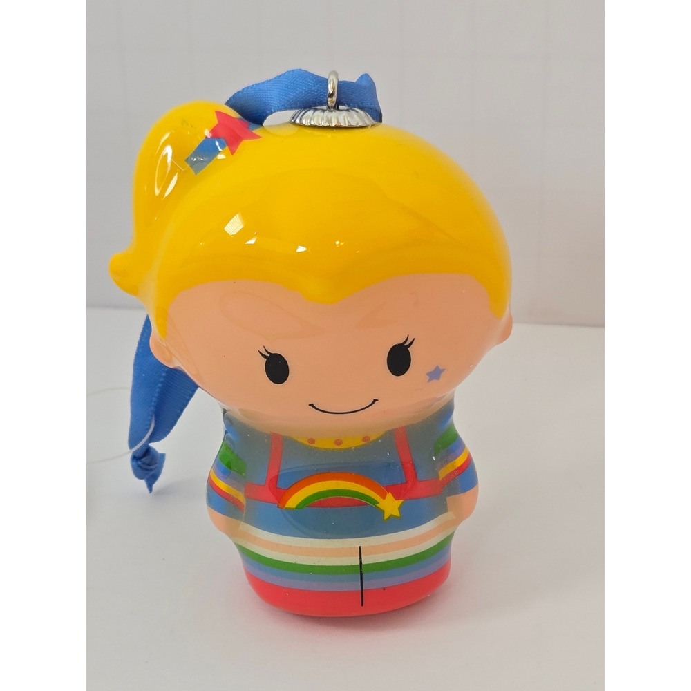 Hallmark Itty Bittys Rainbow Brite Christmas Tree Ornament Yellow Blue Retro NEW